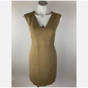Elegant Tan Sleeveless Dress